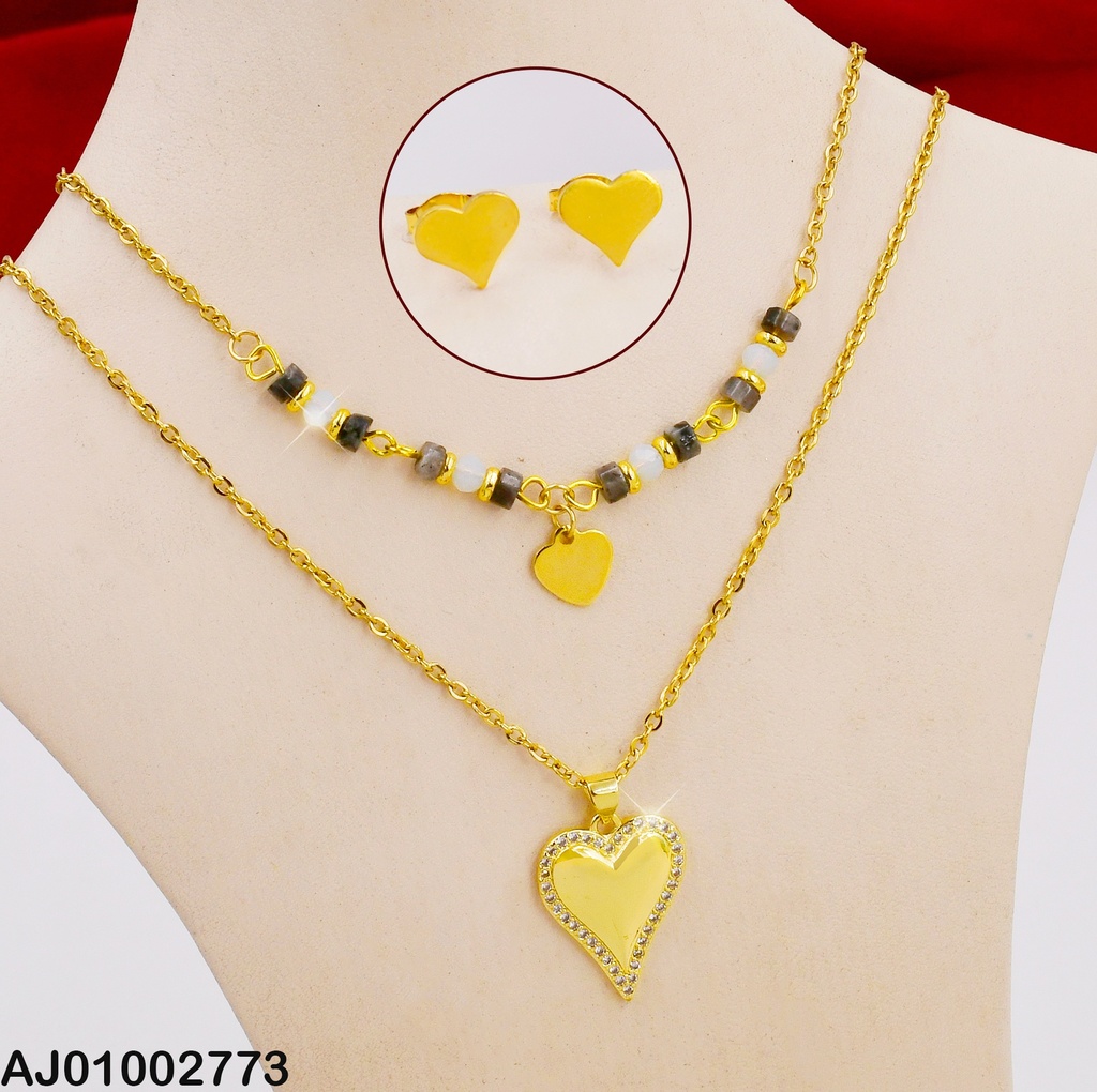 JUEGO CORAZONES DOBLE CAD.RUEDITAS COL/TRADICIONA DIJE♥INFLADO