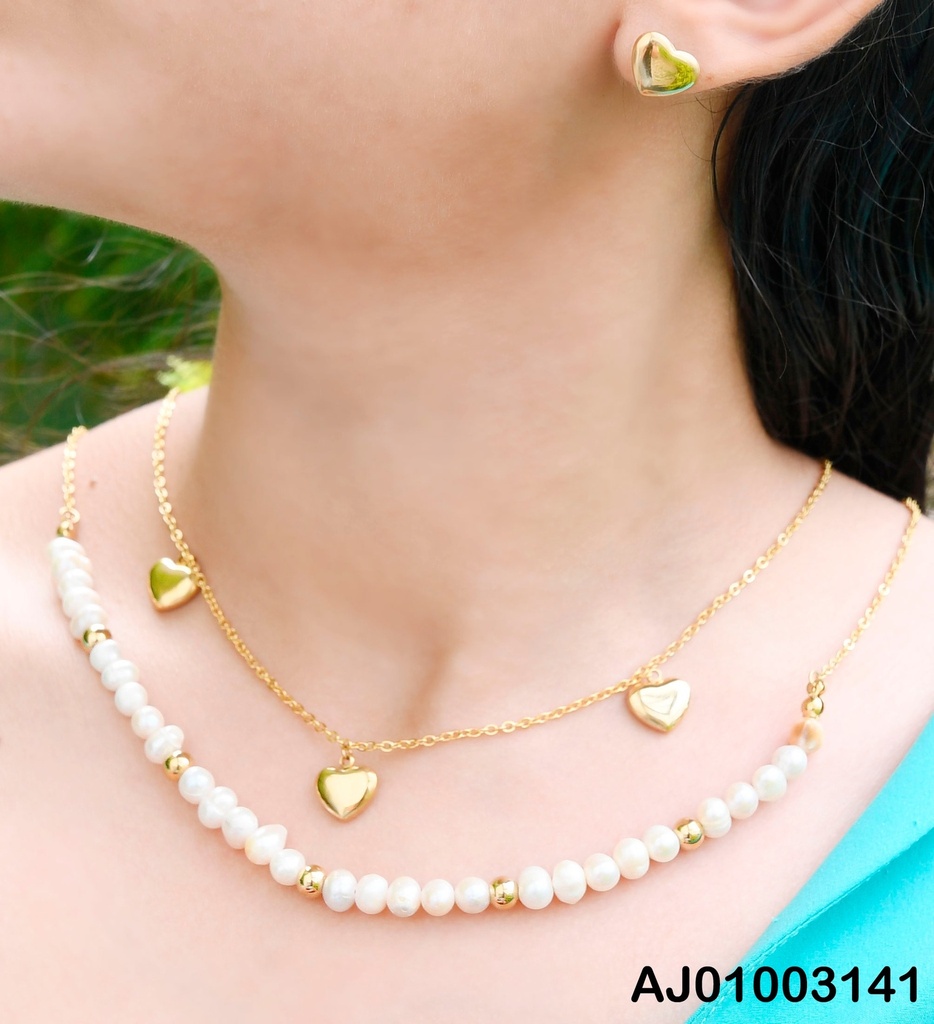 JUEGO CORAZONES INFLADOS DOBLE CAD TRAD.DIJES💛/PERLAS