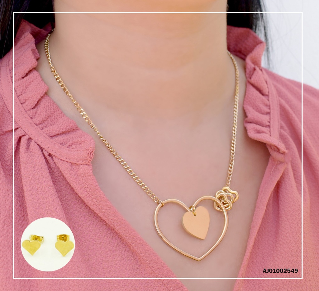 JUEGO CORAZONES,DIJE CROQUIS VARIOS/PLACA