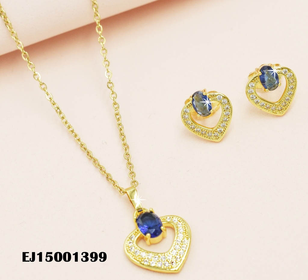 JUEGO CROQUI ZIRC.CORAZÓN ZIRC.OVAL.AZUL CENTRO SUP
