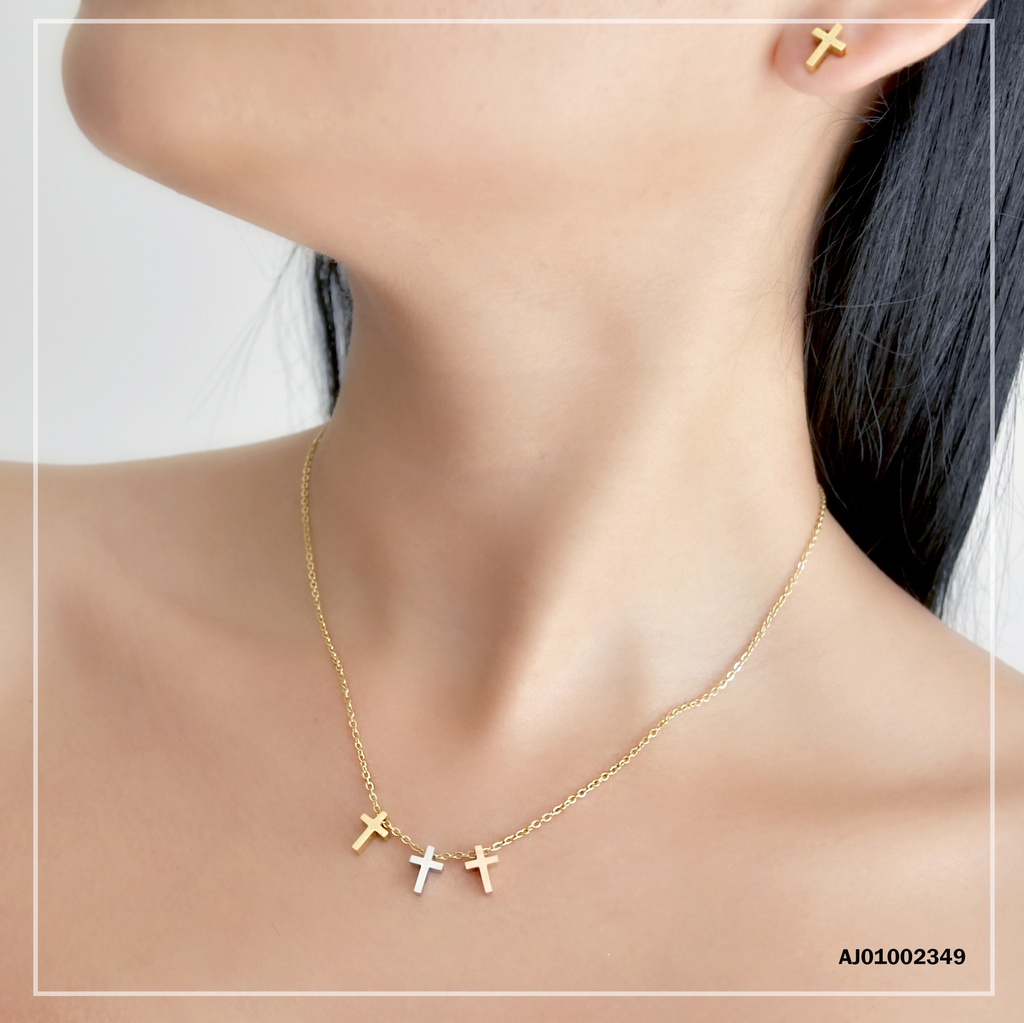 JUEGO CRUCES DIJES CRUCES DORADO/PLATEADO/BRONCE