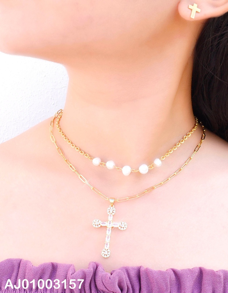 JUEGO CRUCES DOBLE CAD.DIJE CURZ DE ZIRCONIAS (P.E.NOV2025)