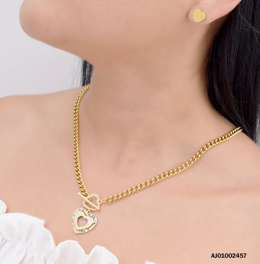 JUEGO DETALLES CORAZONES DIJE ♥ GRABADO CADENA TIFFANY