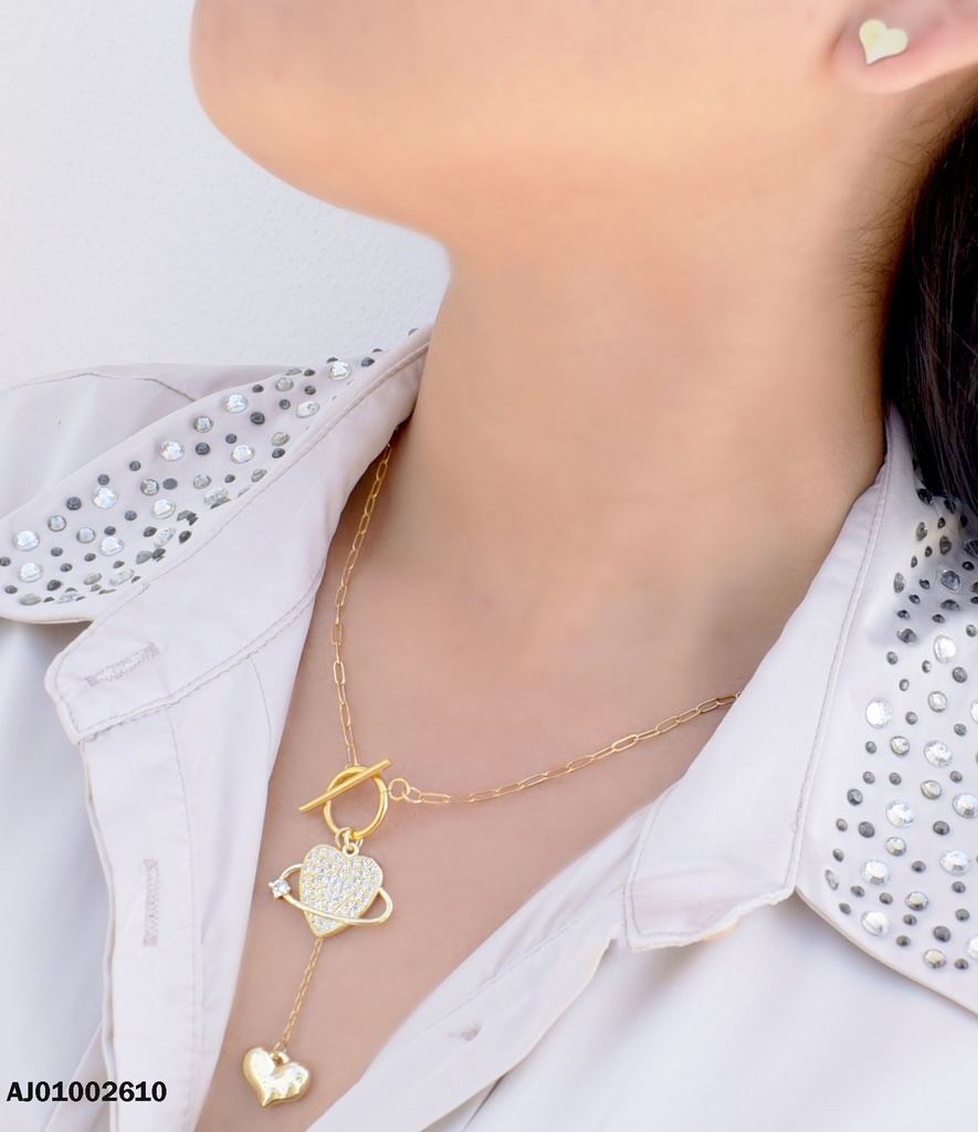 JUEGO DETALLES CORAZONES DIJES CORAZÓN ZIRC/♥ COLGANTE