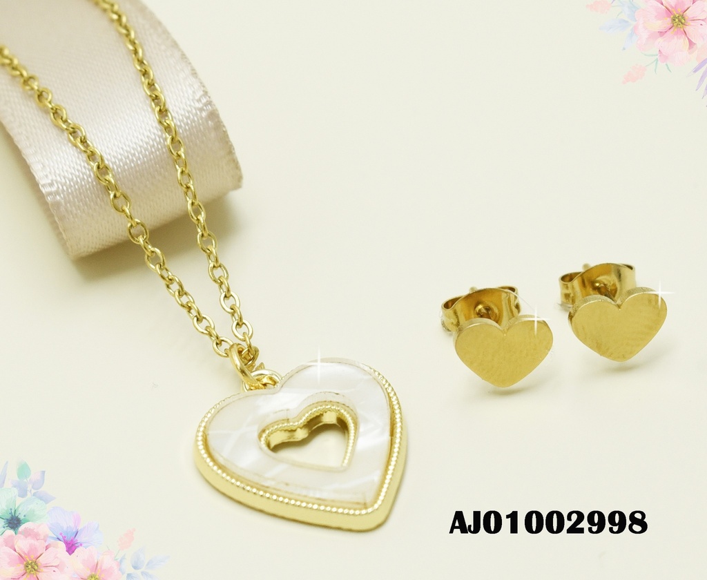 JUEGO DETALLES MINI CORAZONES.DIJE: CROQUI NÁCAR ANCHO