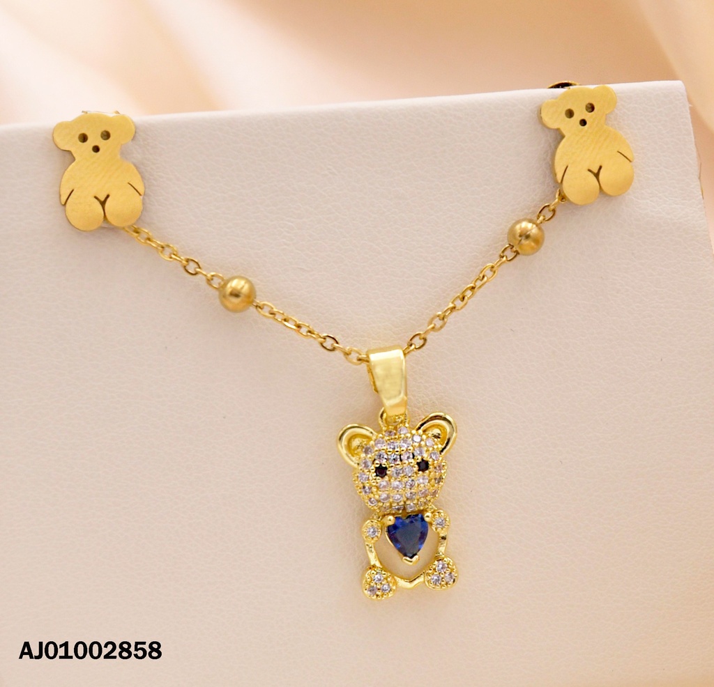 JUEGO DETALLES MINI OSITOS TOUCH DIJE OSO ZIRC.💙CENTRO