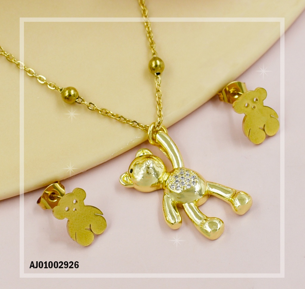 JUEGO DETALLES TOUCH DIJE OSITO GRANDE AGARRADO ZIRC.CENTRO