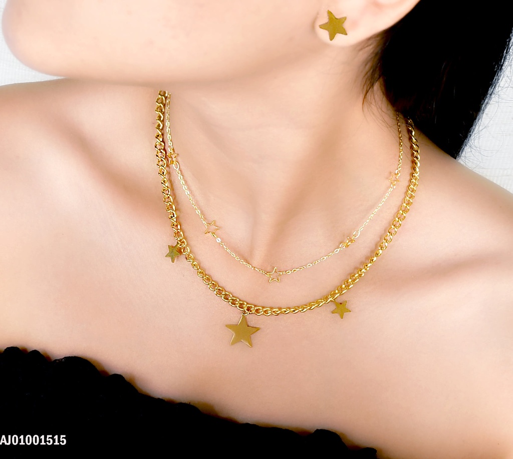 JUEGO DORADO DE ESTRELLAS, DOBLE CADENA