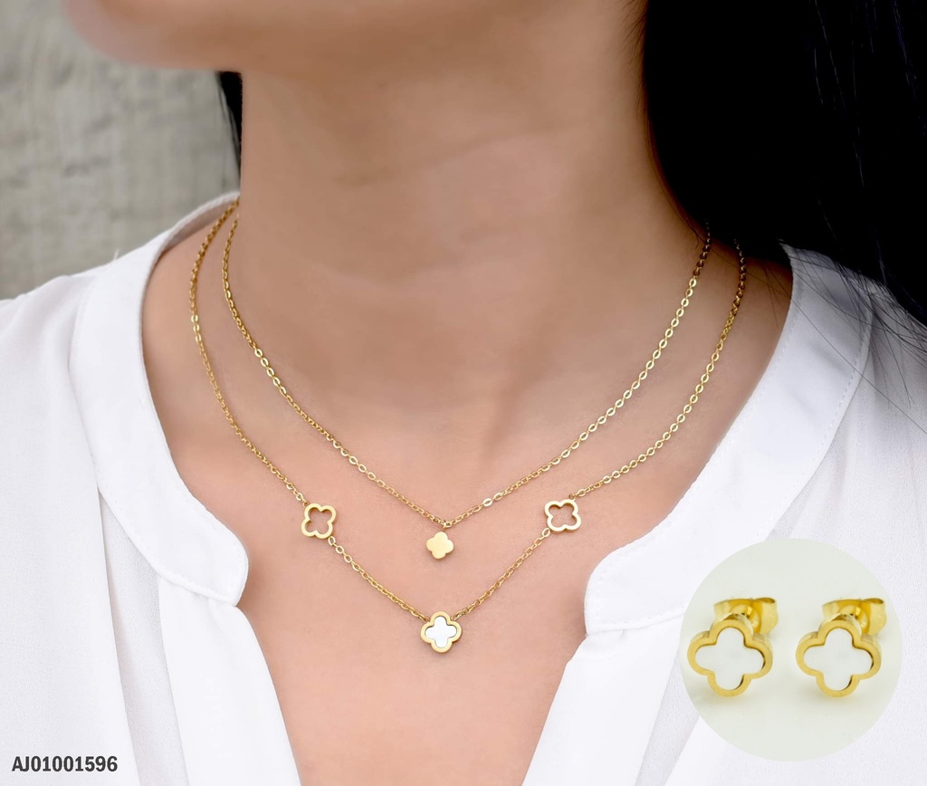 JUEGO VAN CLEEF DOBLE CAD.BLANCO S9775