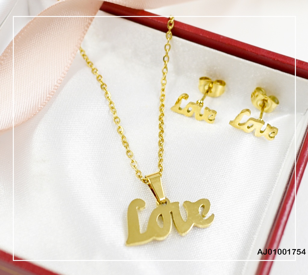 JUEGO DORADO PALABRA "LOVE"