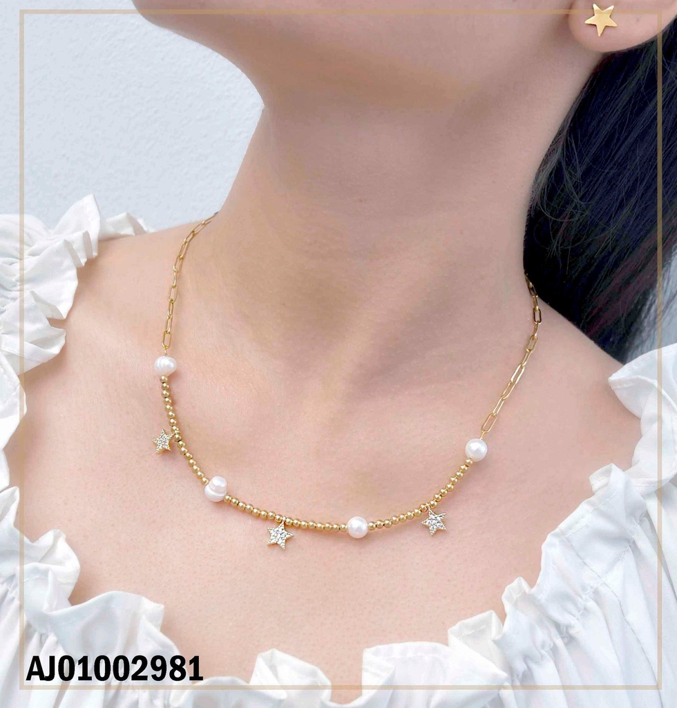 JUEGO ESTRELLAS DETALLES DIJES:PERLAS CULT./⭐CON ZIRC