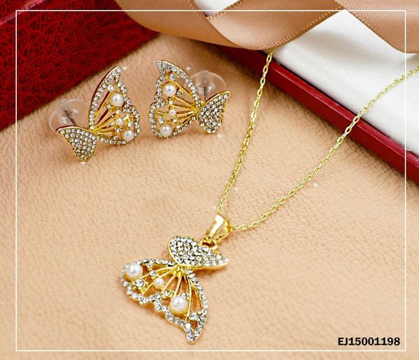 JUEGO PERFIL MARIPOSA CROQUI ALA CON PERLITAS/ZIRCONIA