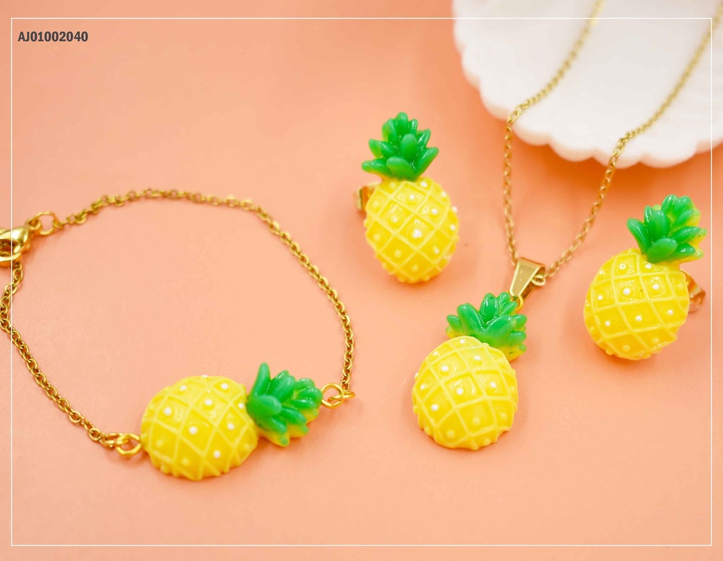 JUEGO PIÑAS, CADENA C/PULSERA DE PIÑA