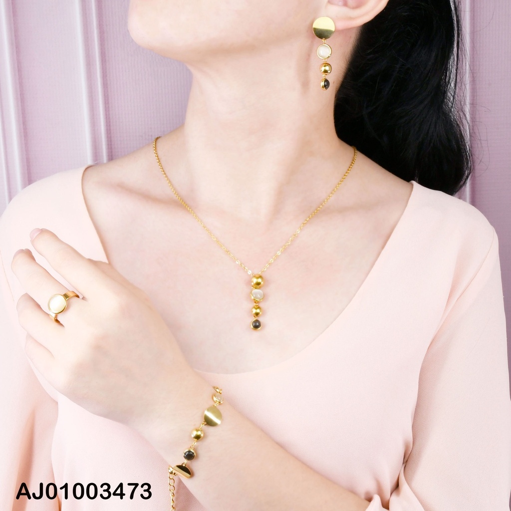 JUEGO PLACA RD DORADA/COL VARIOS C/PULSERA-ANILLO