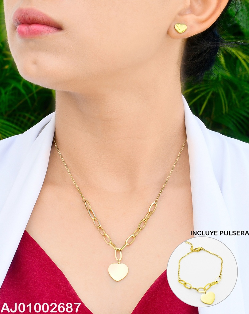 JUEGO PLACAS CORAZÓN CON PULSERA