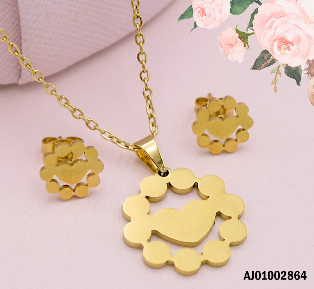 JUEGO PLACAS CORAZÓN EN CÍRCULO DE CORAZONES