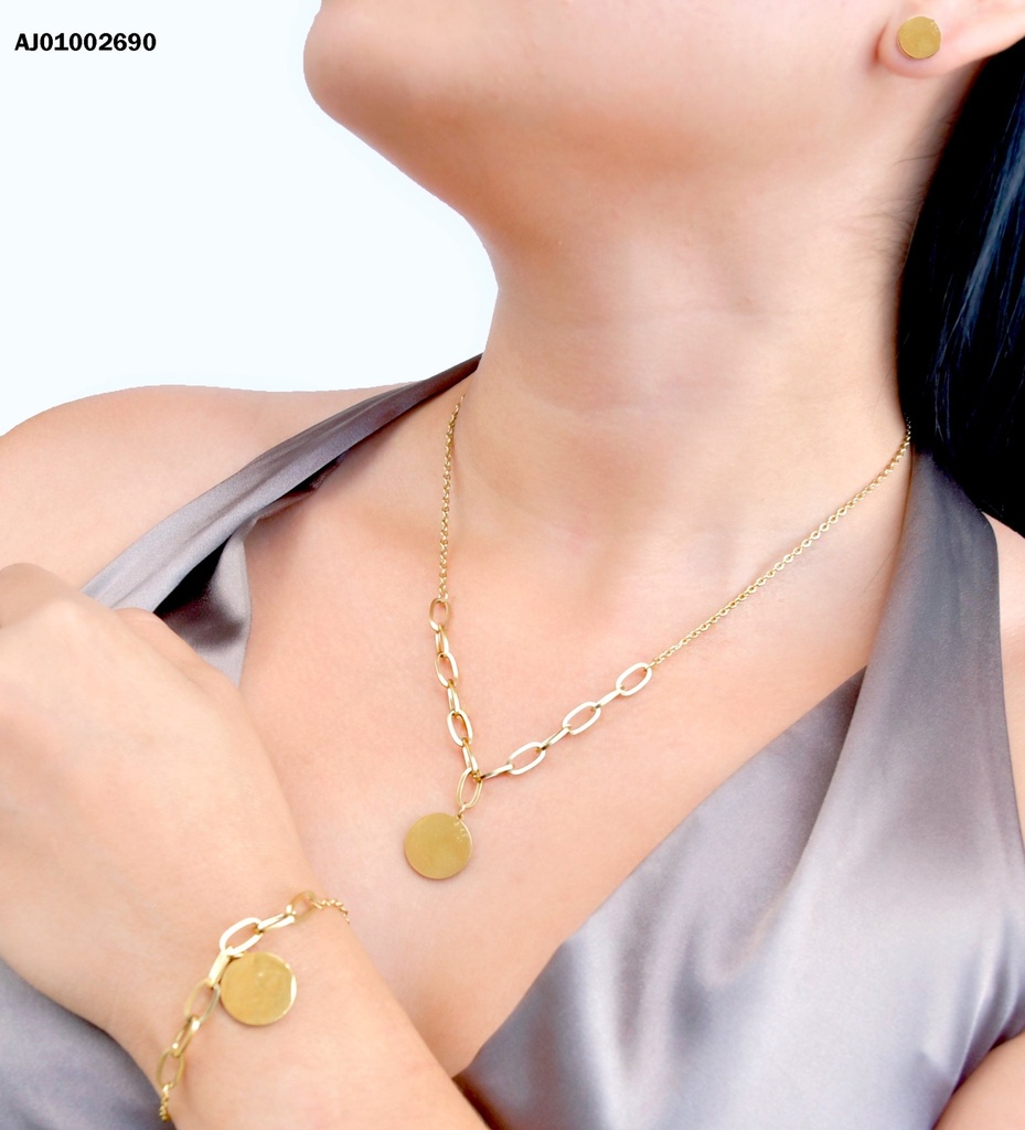 JUEGO PLACAS REDONDAS CAD.GRUESA CON PULSERA