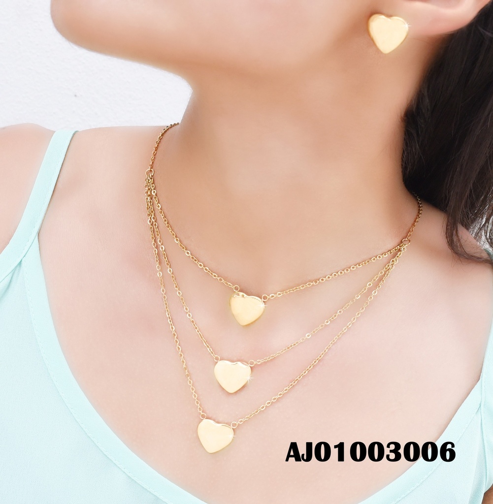 JUEGO TRIPLE CAD.PLACAS CORAZONES GRANDES