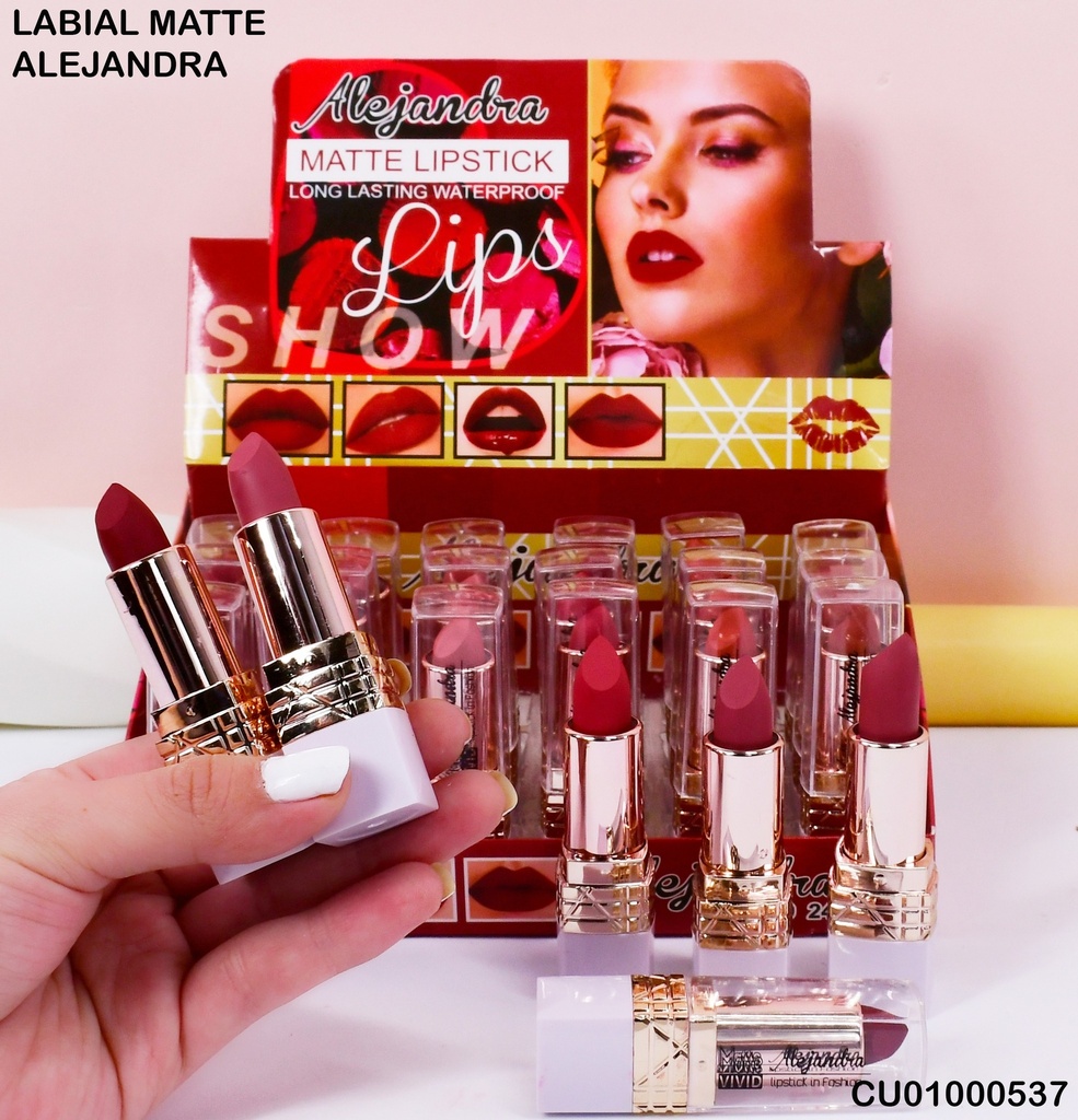 LABIAL ALEJANDRA MATTE VIVID Y399 COL.SURTIDOS