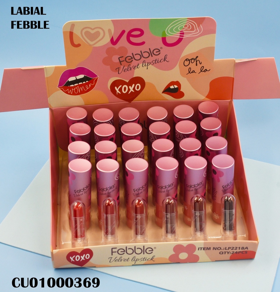 LABIAL FEBBLE ROSADO CON FLORES LP2218A