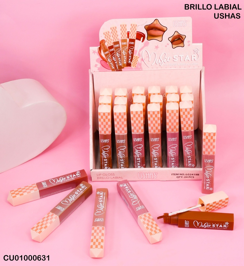 LIP GLOSS MUSIC STAR USHAS L2419B SURTIDOS