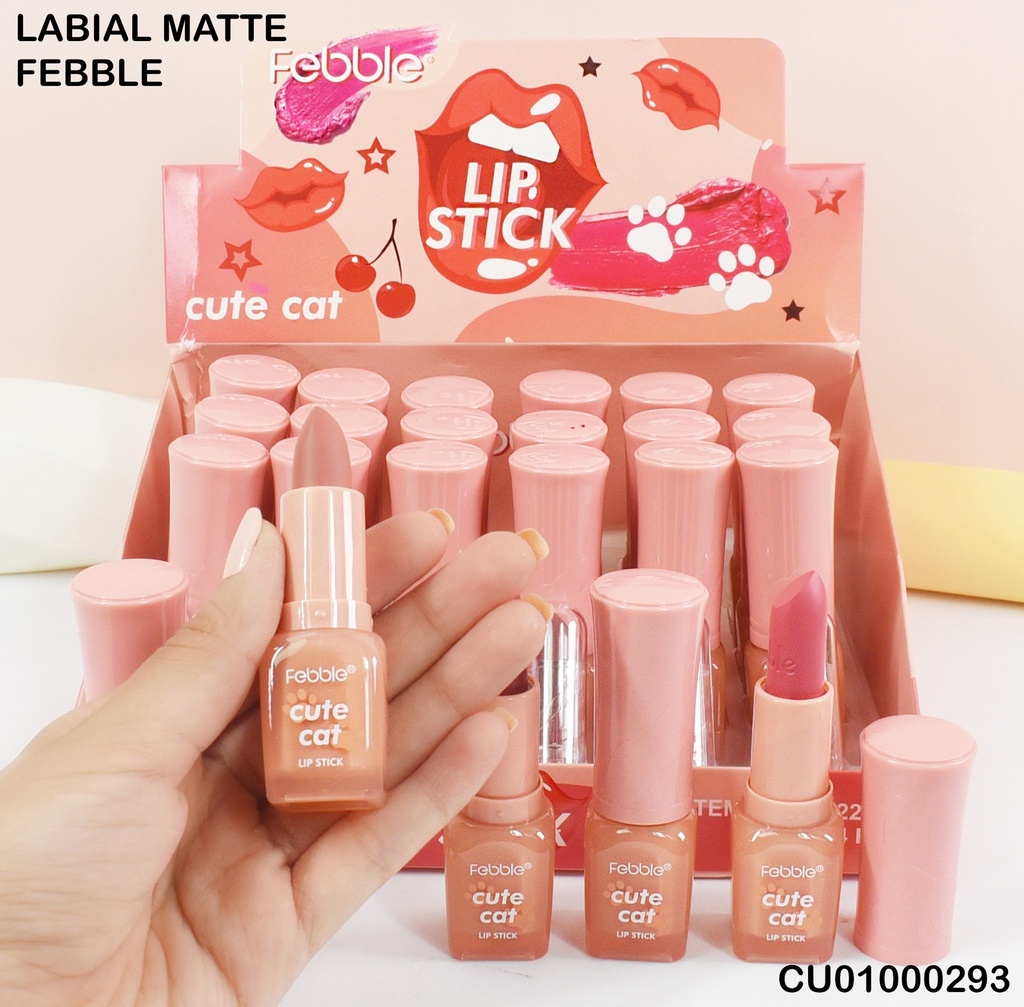 LIPSTICK CUTE CAT FEBBLE-USHAS TONOS VARIOS LP2246A