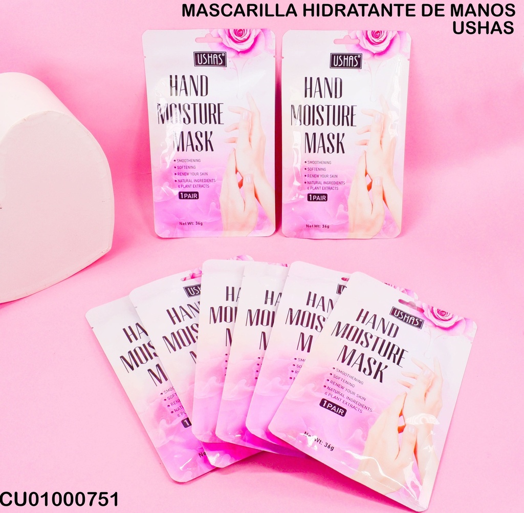 MASCARILLA HIDRATANTE MANOS USHAS 1 PAR HA159
