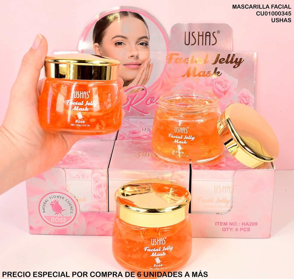 MASCARILLA JELLY ROSA USHAS NO.HA209