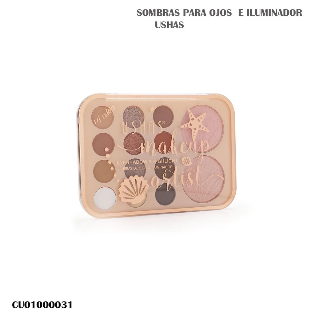 PALETA 20 SOMBRAS/2 ILUM MAKEUP ARTIST USHAS ES3876-2