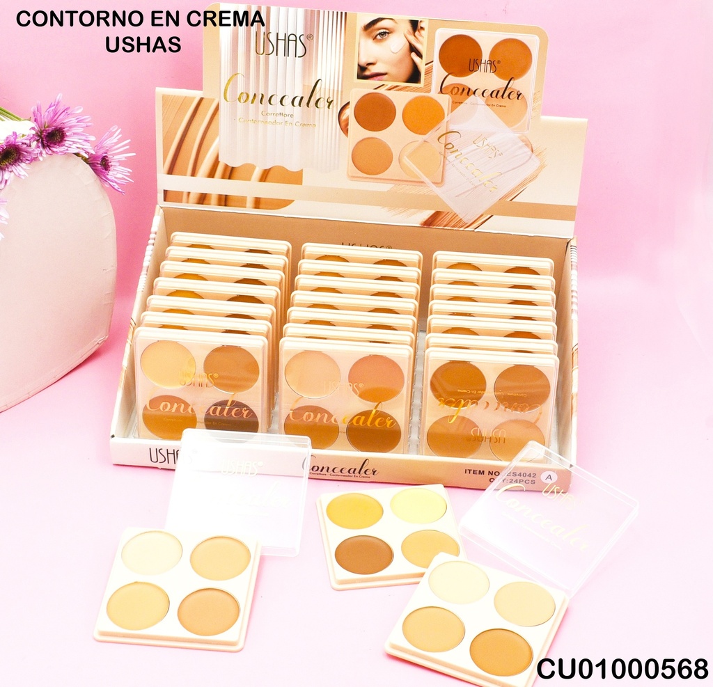 PALETA 4 CORRECTORES USHAS ES4042A TONOS SURTIDOS