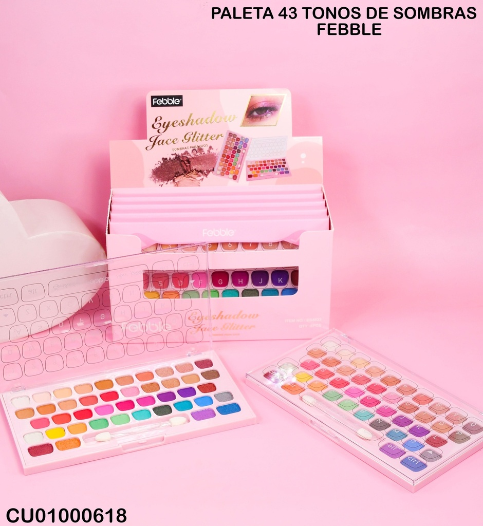 PALETA 43 SOMBRAS FEBBLE TECLADO ES4218