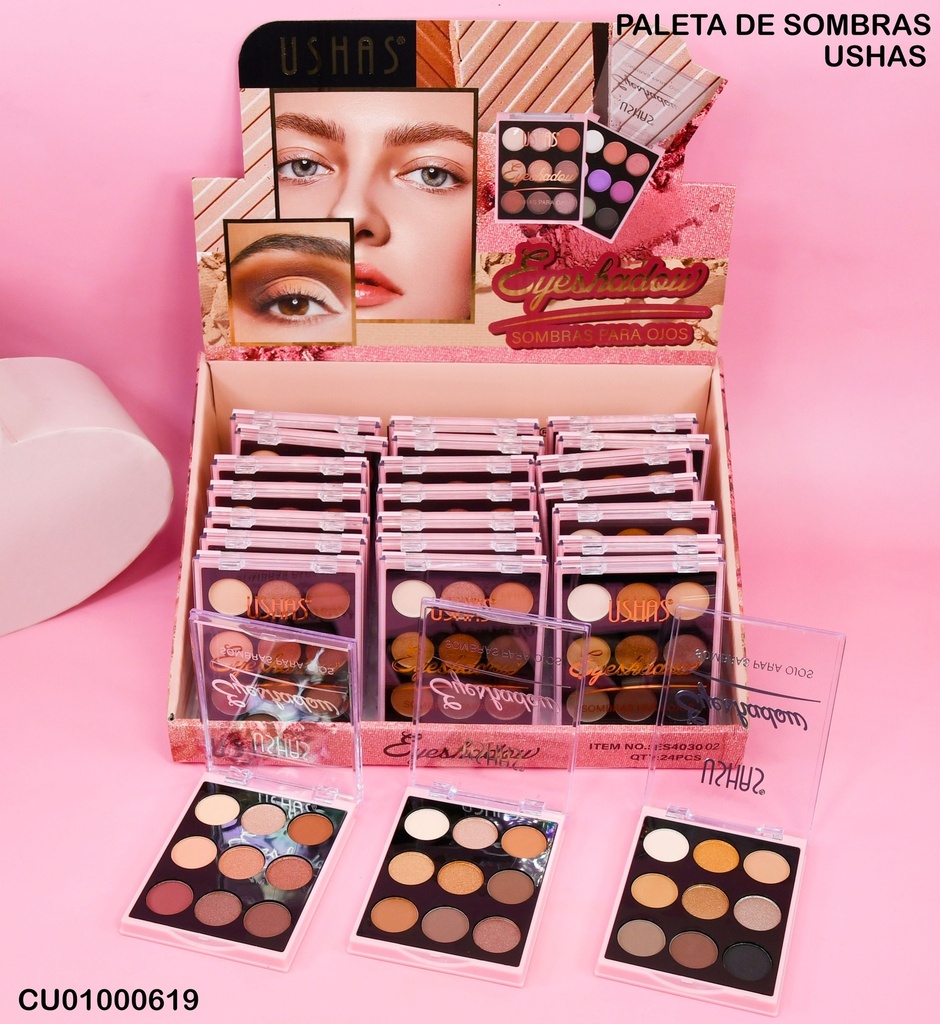 PALETA 9 SOMBRAS USHAS ES4030-2