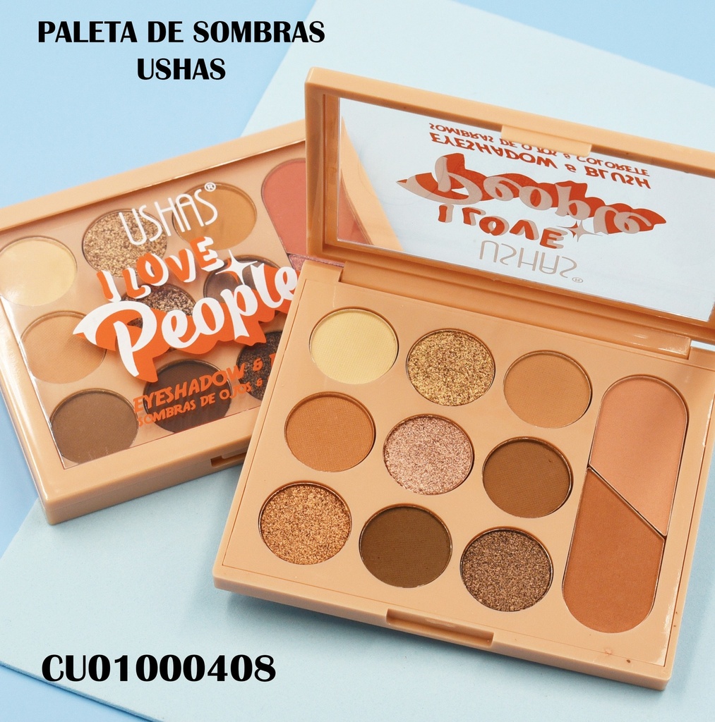 PALETA 9 SOMBRAS/2 BLUSH I LOVE PEOPLE USHAS ES3882-2