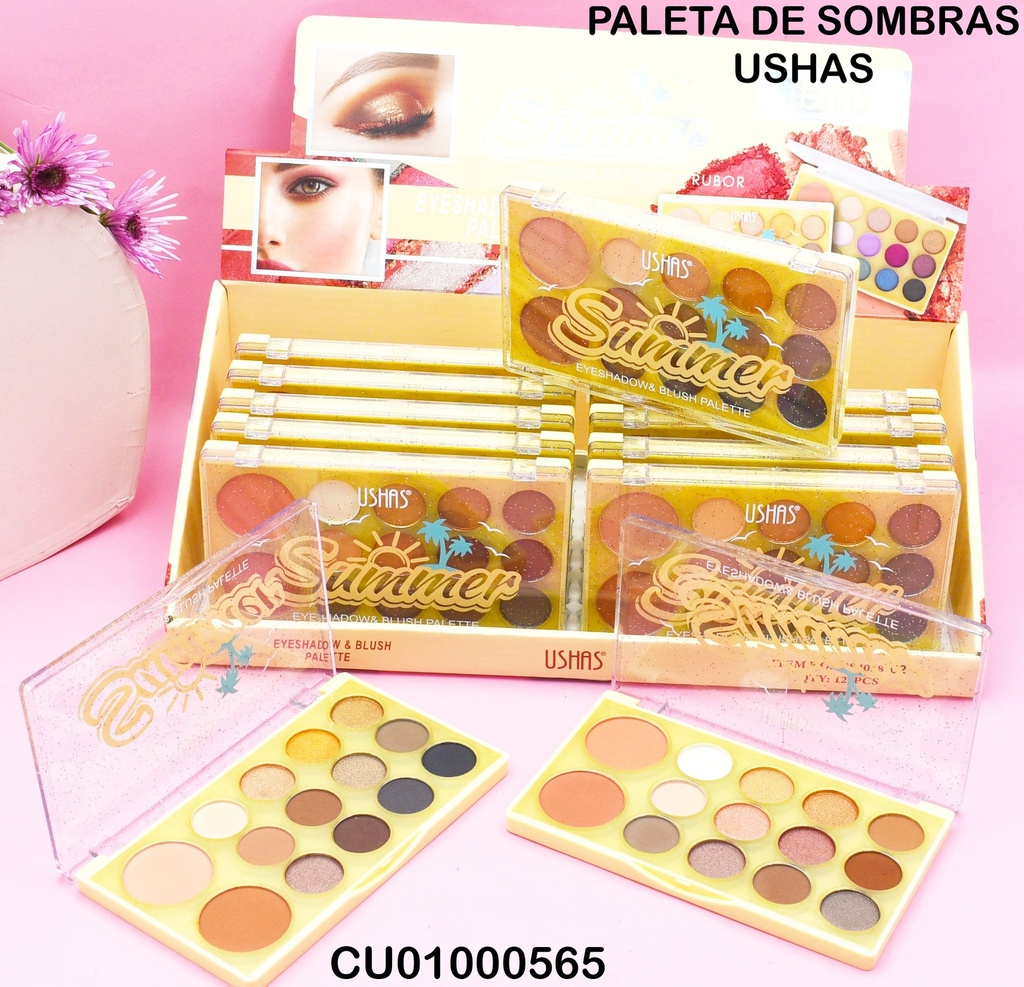 PALETA SOMBRAS/BLUSH SUMMER ISHAS ES4058-2 2 COMBINACIONES