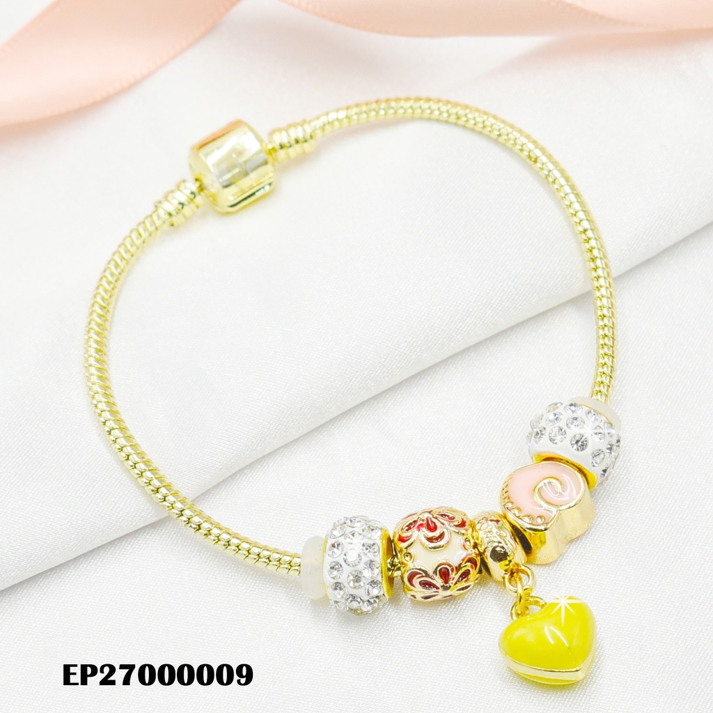 PANDORA C/CHARMS DIJE COLGANTE:CORAZÓN AMARILLO