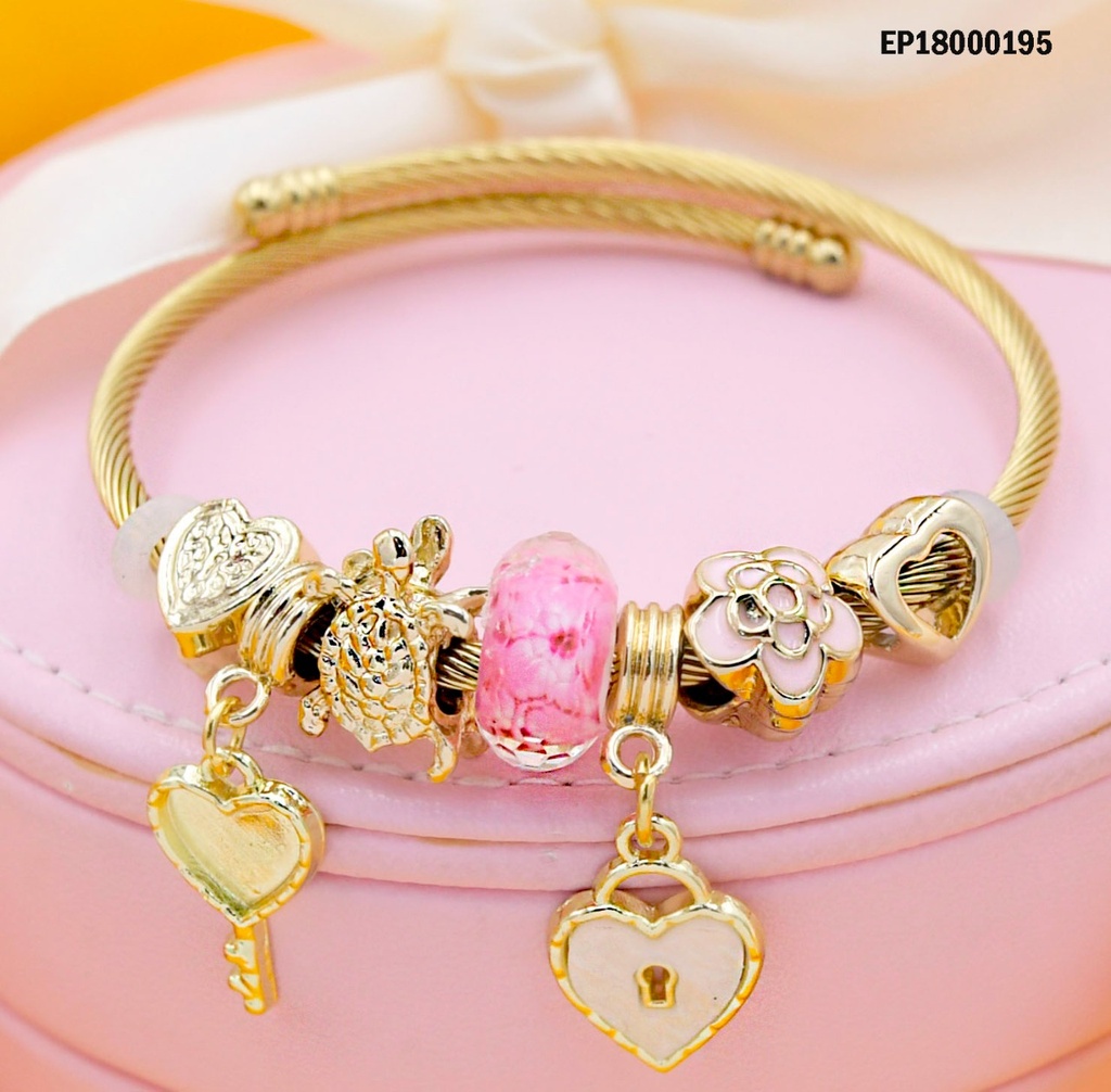 PANDORA DIJES LLAVE Y CORAZÓN BLANCO