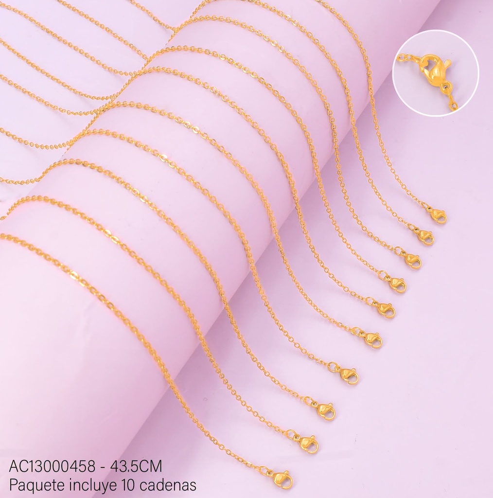 PAQUETE 10 CADENAS DOR.TRADICIONAL 43.5CM R3223/D3223