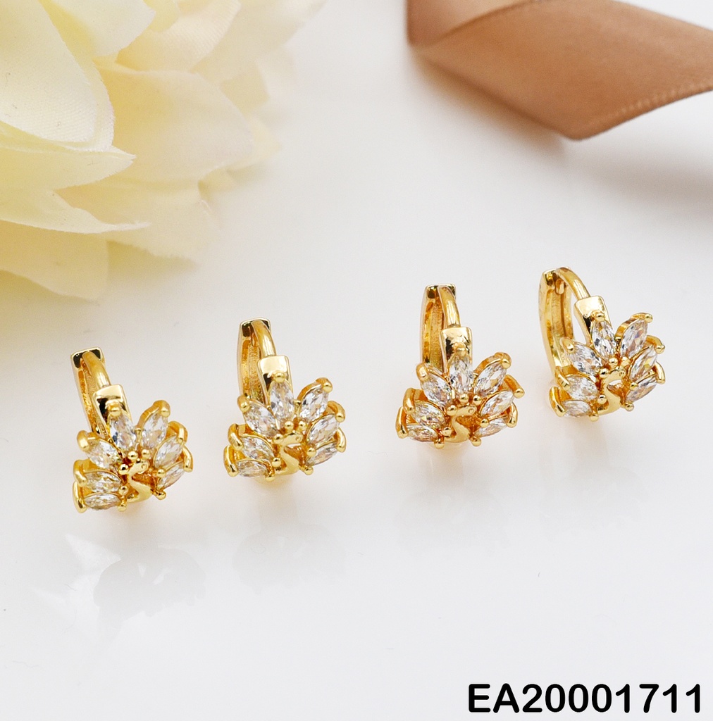 PAQUETE 2 ARETES HUGGIES CISNE RODEADO ZIRC.(SURTIDOS)