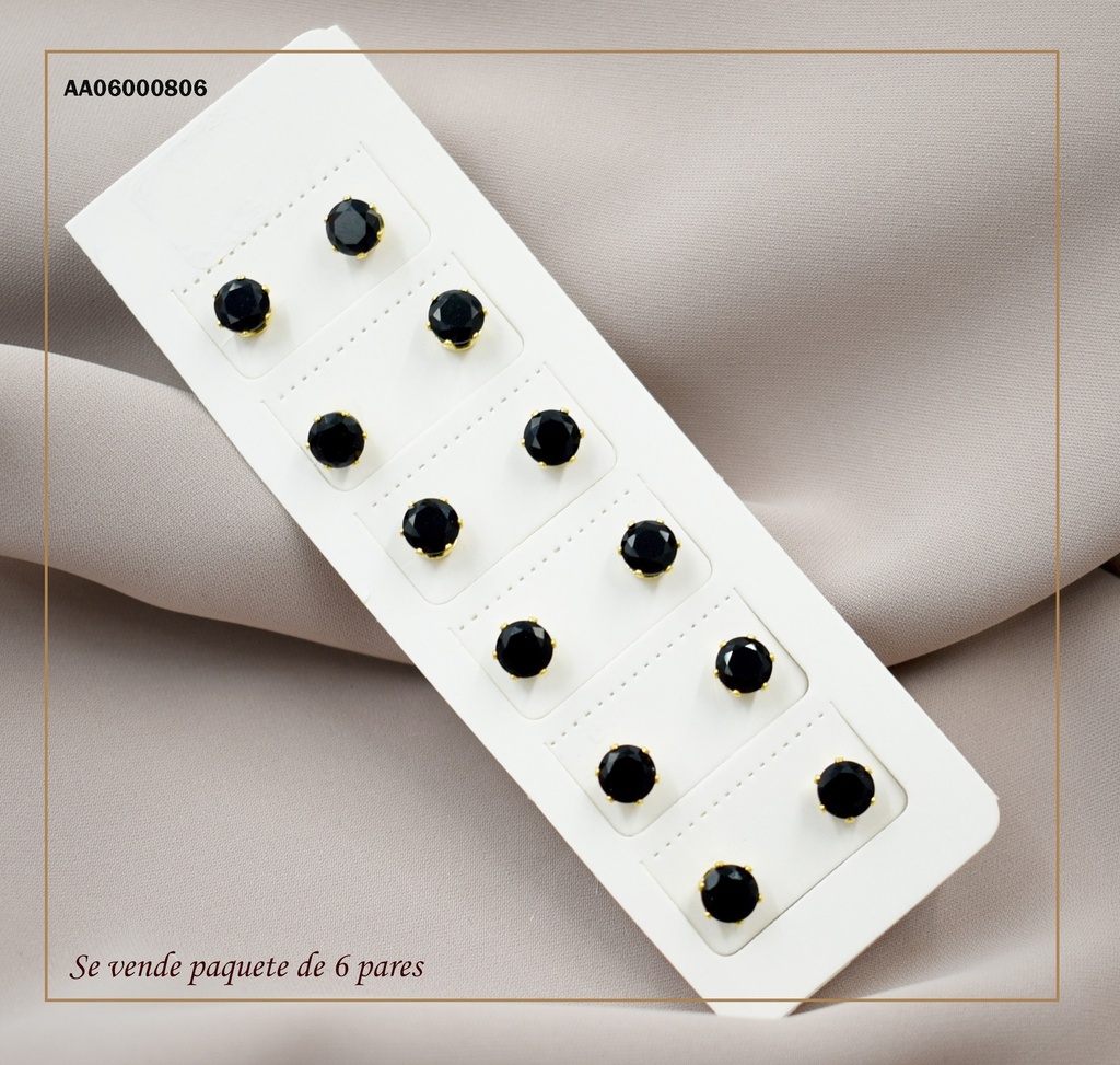 PAQUETE 6 PARES TOPITOS NEGROS