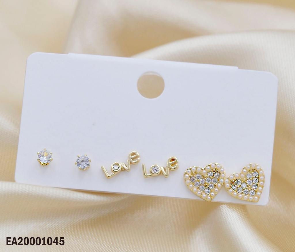 PAQUETE TRÍO ZIRCONIAS/"LOVE"/♥ ZIRCONIAS