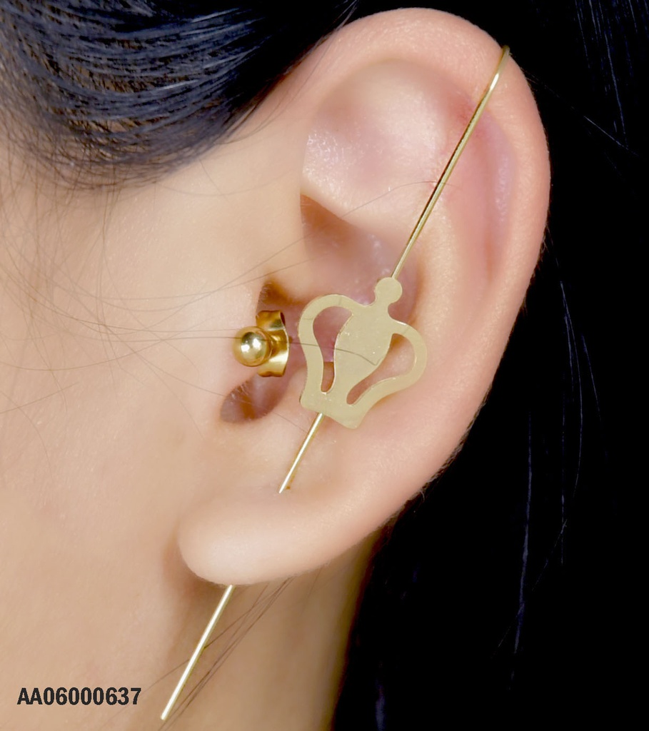 PELOTITA Y ARETE CAMALEÓN RECTO CORONA