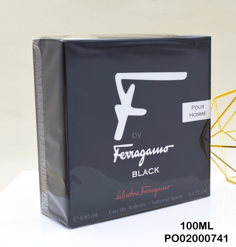 PERFUME "F" BY FERRAGAMO BLACK POUR HOMME EDT 100ML