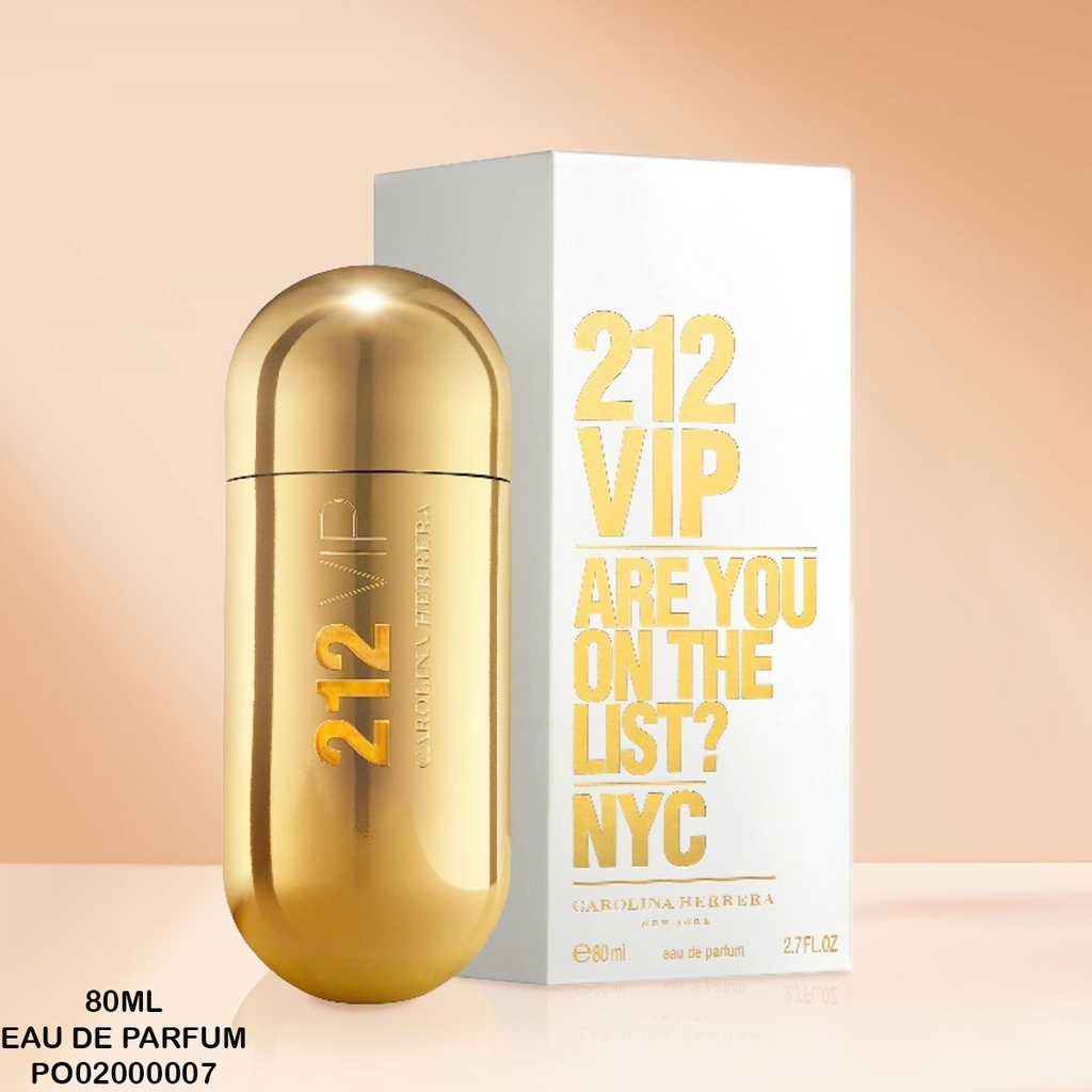 PERFUME 212 VIP MUJER CAROLINA HERRERA EDP 80ML