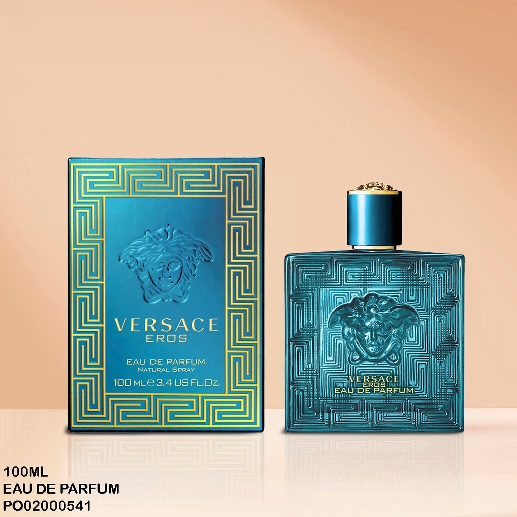 PERFUME EROS VERSACE EDP 100ML (AZUL/DORADO)