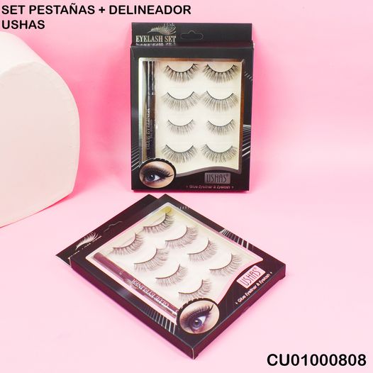 PESTAÑAS ARTIFICIALES + PEGAMENTO LÁPIZ USHAS CS440