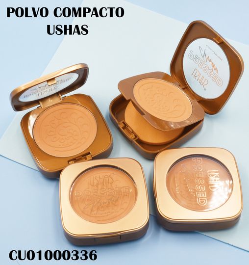 POLVO COMPACTO C/APLICADOR USHAS NO.FC615A TONOS SURT.