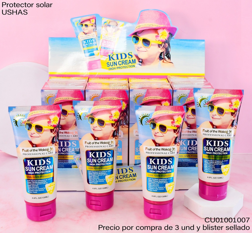 BLOQUEADOR SOLAR PARA NIÑOS EN CREMA 35+SPF WKL497