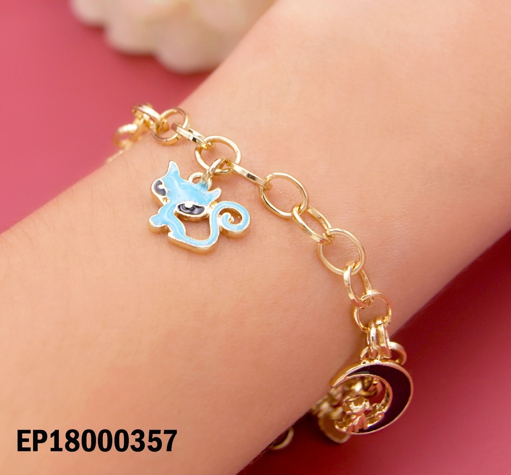 PULSERA  ESLABON ☪️ 🐈☪️