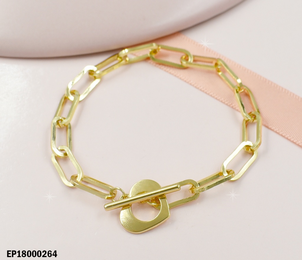 PULSERA CANDADO AL FRENTE Ø ESLABONES ALARGADOS