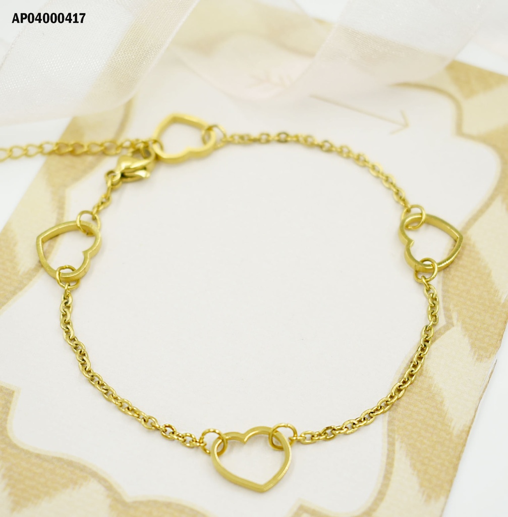PULSERA CON CUATRO CROQUIS CORAZÓN